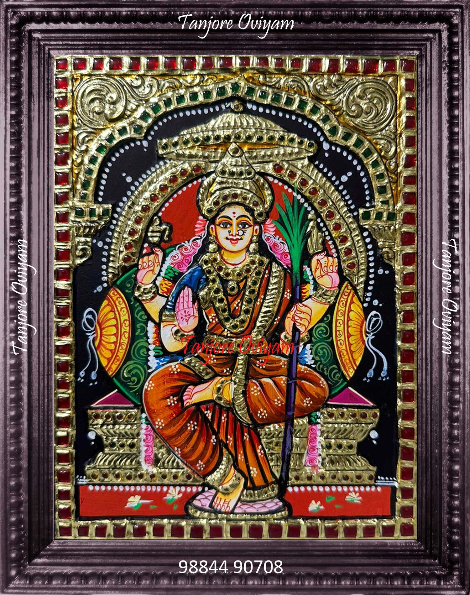 Kamatchi Amman Tanjore Painting